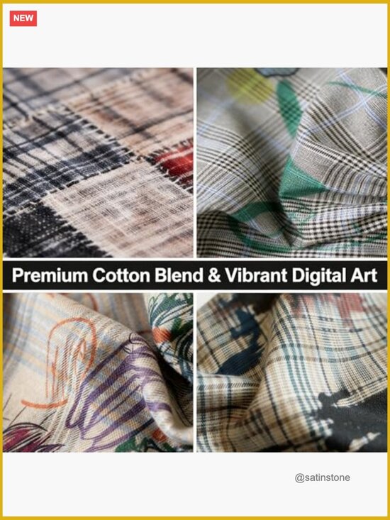 Vintage Patchwork Graffiti Print Cotton Slouchy Beanie Hat with Ties main image 5
